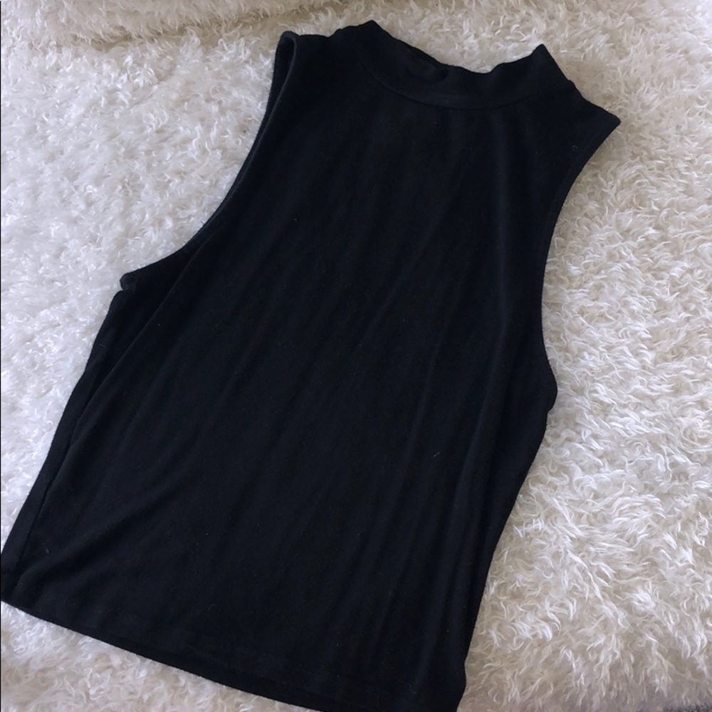 Black tank top turtle neck